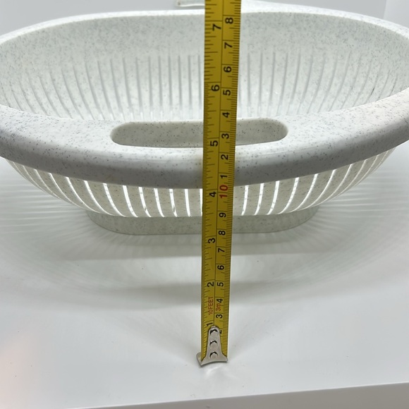 Vintage YAFFA Basic Line White Plastic Hanging Colander Strainer Kitchen Large - Picture 13 of 13
